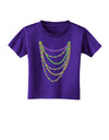 Mardi Gras Beads Necklaces Toddler T-Shirt Dark-Toddler T-Shirt-TooLoud-Purple-2T-Davson Sales