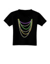 Mardi Gras Beads Necklaces Toddler T-Shirt Dark-Toddler T-Shirt-TooLoud-Black-2T-Davson Sales