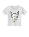 Mardi Gras Beads Necklaces Toddler T-Shirt-Toddler T-Shirt-TooLoud-White-2T-Davson Sales