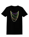 Mardi Gras Beads Necklaces Womens Dark T-Shirt-TooLoud-Black-X-Small-Davson Sales