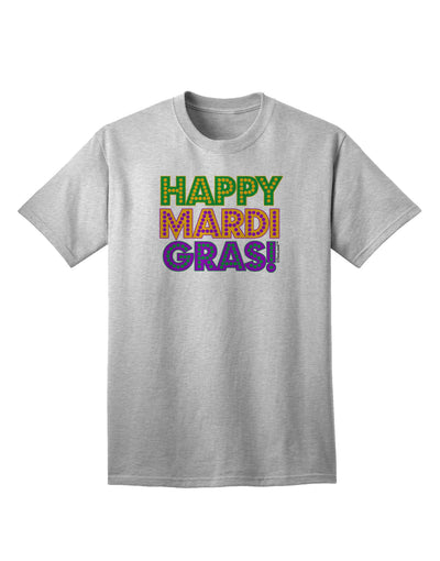 Mardi Gras Celebration Adult T-Shirt with Vibrant Text Design by TooLoud-Mens T-shirts-TooLoud-AshGray-Small-Davson Sales