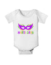 Mardi Gras - Purple Gold Green Mask Baby Romper Bodysuit by TooLoud-Baby Romper-TooLoud-White-06-Months-Davson Sales