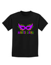 Mardi Gras - Purple Gold Green Mask Childrens Dark T-Shirt by TooLoud-Childrens T-Shirt-TooLoud-Black-X-Small-Davson Sales