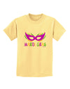 Mardi Gras - Purple Gold Green Mask Childrens T-Shirt by TooLoud-Childrens T-Shirt-TooLoud-Daffodil-Yellow-X-Small-Davson Sales