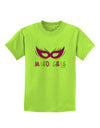 Mardi Gras - Purple Gold Green Mask Childrens T-Shirt by TooLoud-Childrens T-Shirt-TooLoud-Lime-Green-X-Small-Davson Sales
