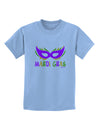 Mardi Gras - Purple Gold Green Mask Childrens T-Shirt by TooLoud-Childrens T-Shirt-TooLoud-Light-Blue-X-Small-Davson Sales