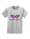 Mardi Gras - Purple Gold Green Mask Childrens T-Shirt by TooLoud-Childrens T-Shirt-TooLoud-AshGray-X-Small-Davson Sales