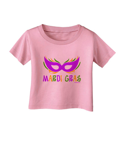 Mardi Gras - Purple Gold Green Mask Infant T-Shirt by TooLoud-Infant T-Shirt-TooLoud-Candy-Pink-06-Months-Davson Sales