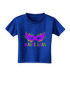 Mardi Gras - Purple Gold Green Mask Toddler T-Shirt Dark by TooLoud-Toddler T-Shirt-TooLoud-Royal-Blue-2T-Davson Sales