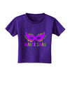 Mardi Gras - Purple Gold Green Mask Toddler T-Shirt Dark by TooLoud-Toddler T-Shirt-TooLoud-Purple-2T-Davson Sales