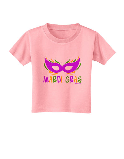 Mardi Gras - Purple Gold Green Mask Toddler T-Shirt by TooLoud-Toddler T-Shirt-TooLoud-Candy-Pink-2T-Davson Sales