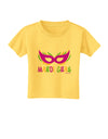 Mardi Gras - Purple Gold Green Mask Toddler T-Shirt by TooLoud-Toddler T-Shirt-TooLoud-Yellow-2T-Davson Sales