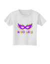 Mardi Gras - Purple Gold Green Mask Toddler T-Shirt by TooLoud-Toddler T-Shirt-TooLoud-White-2T-Davson Sales