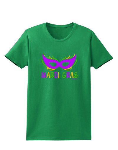Mardi Gras - Purple Gold Green Mask Womens Dark T-Shirt by TooLoud-Womens T-Shirt-TooLoud-Kelly-Green-X-Small-Davson Sales