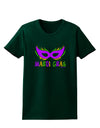 Mardi Gras - Purple Gold Green Mask Womens Dark T-Shirt by TooLoud-Womens T-Shirt-TooLoud-Forest-Green-Small-Davson Sales