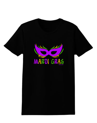 Mardi Gras - Purple Gold Green Mask Womens Dark T-Shirt by TooLoud-Womens T-Shirt-TooLoud-Black-X-Small-Davson Sales