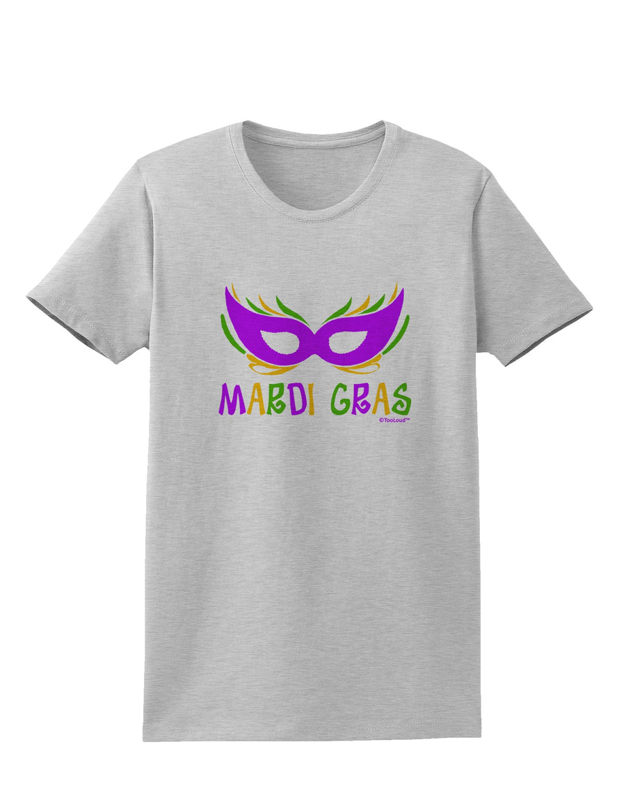 Mardi Gras - Purple Gold Green Mask Womens T-Shirt by TooLoud-Womens T-Shirt-TooLoud-White-X-Small-Davson Sales