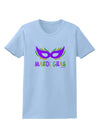 Mardi Gras - Purple Gold Green Mask Womens T-Shirt by TooLoud-Womens T-Shirt-TooLoud-Light-Blue-X-Small-Davson Sales