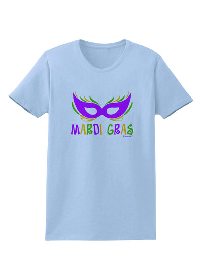 Mardi Gras - Purple Gold Green Mask Womens T-Shirt by TooLoud-Womens T-Shirt-TooLoud-Light-Blue-X-Small-Davson Sales