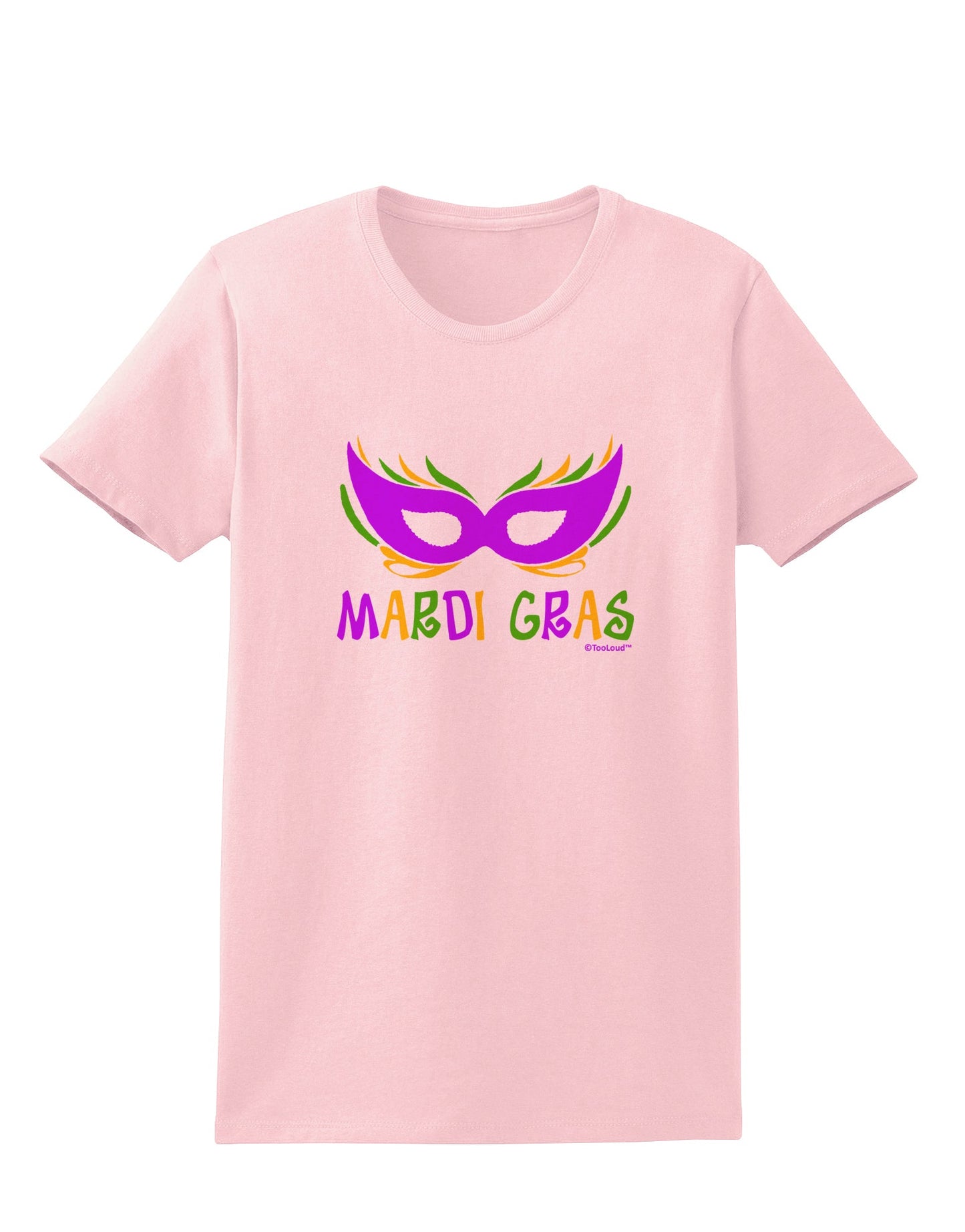 Mardi Gras - Purple Gold Green Mask Womens T-Shirt by TooLoud-Womens T-Shirt-TooLoud-PalePink-X-Small-Davson Sales
