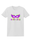 Mardi Gras - Purple Gold Green Mask Womens T-Shirt by TooLoud-Womens T-Shirt-TooLoud-White-X-Small-Davson Sales