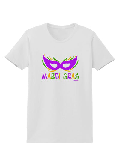 Mardi Gras - Purple Gold Green Mask Womens T-Shirt by TooLoud-Womens T-Shirt-TooLoud-White-X-Small-Davson Sales