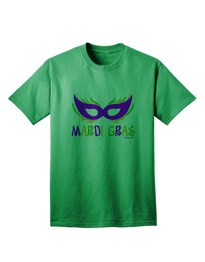 Mardi Gras Themed Adult T-Shirt in Purple, Gold, and Green with Mask Design by TooLoud-Mens T-shirts-TooLoud-Kelly-Green-Small-Davson Sales