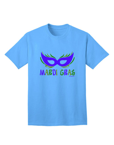 Mardi Gras Themed Adult T-Shirt in Purple, Gold, and Green with Mask Design by TooLoud-Mens T-shirts-TooLoud-Aquatic-Blue-Small-Davson Sales