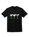 Margaritas - Mexican Flag Colors - Cinco de Mayo Adult Dark T-Shirt by TooLoud-Mens T-Shirt-TooLoud-Black-Small-Davson Sales