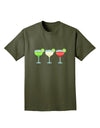 Margaritas - Mexican Flag Colors - Cinco de Mayo Adult Dark T-Shirt by TooLoud-Mens T-Shirt-TooLoud-Military-Green-Small-Davson Sales