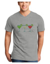 Margaritas - Mexican Flag Colors - Cinco de Mayo Adult V-Neck T-shirt by TooLoud-Mens V-Neck T-Shirt-TooLoud-HeatherGray-Small-Davson Sales