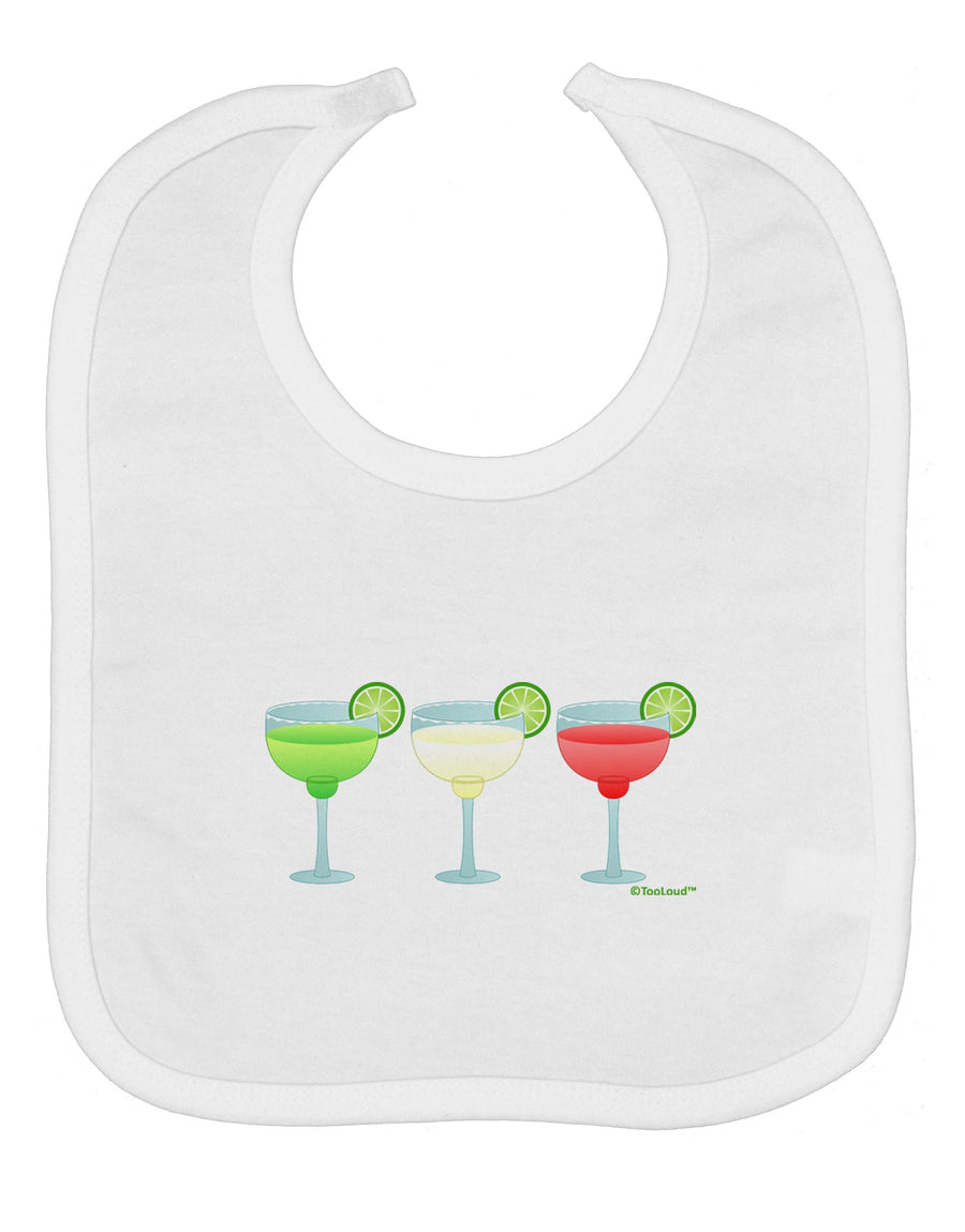 Margaritas - Mexican Flag Colors - Cinco de Mayo Baby Bib by TooLoud