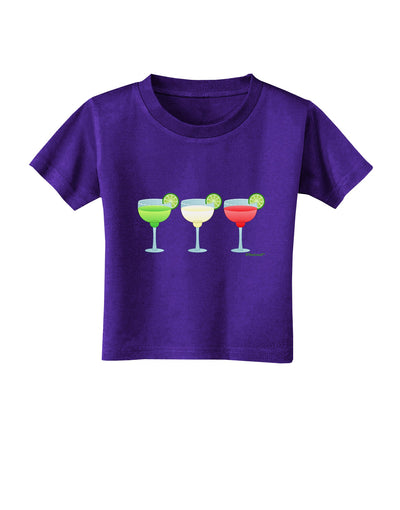 Margaritas - Mexican Flag Colors - Cinco de Mayo Toddler T-Shirt Dark by TooLoud-Toddler T-Shirt-TooLoud-Purple-2T-Davson Sales