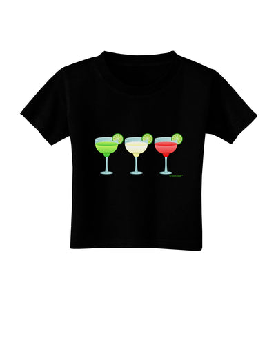 Margaritas - Mexican Flag Colors - Cinco de Mayo Toddler T-Shirt Dark by TooLoud-Toddler T-Shirt-TooLoud-Black-2T-Davson Sales