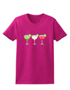 Margaritas - Mexican Flag Colors - Cinco de Mayo Womens Dark T-Shirt by TooLoud-Womens T-Shirt-TooLoud-Hot-Pink-Small-Davson Sales