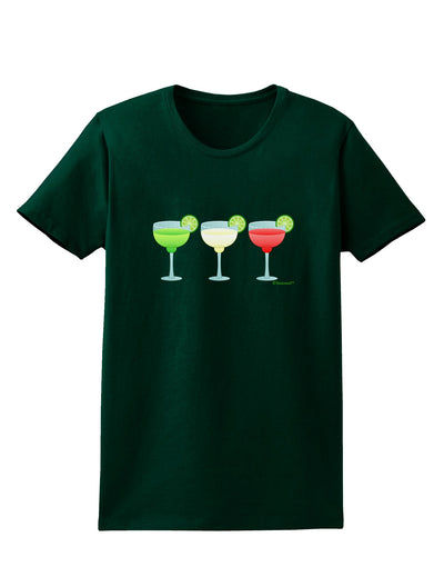 Margaritas - Mexican Flag Colors - Cinco de Mayo Womens Dark T-Shirt by TooLoud-Womens T-Shirt-TooLoud-Forest-Green-Small-Davson Sales