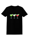 Margaritas - Mexican Flag Colors - Cinco de Mayo Womens Dark T-Shirt by TooLoud-Womens T-Shirt-TooLoud-Black-X-Small-Davson Sales