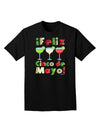 Margaritas - Mexican Flag Colors - Feliz Cinco de Mayo Adult Dark T-Shirt by TooLoud-Mens T-Shirt-TooLoud-Black-Small-Davson Sales