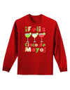 Margaritas - Mexican Flag Colors - Feliz Cinco de Mayo Adult Long Sleeve Dark T-Shirt by TooLoud-TooLoud-Red-Small-Davson Sales