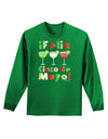 Margaritas - Mexican Flag Colors - Feliz Cinco de Mayo Adult Long Sleeve Dark T-Shirt by TooLoud-TooLoud-Kelly-Green-Small-Davson Sales