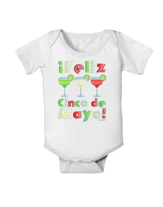 Margaritas - Mexican Flag Colors - Feliz Cinco de Mayo Baby Romper Bodysuit by TooLoud-Baby Romper-TooLoud-White-06-Months-Davson Sales