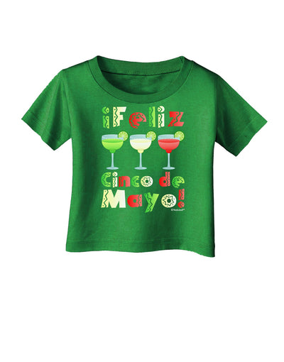 Margaritas - Mexican Flag Colors - Feliz Cinco de Mayo Infant T-Shirt Dark by TooLoud-Infant T-Shirt-TooLoud-Clover-Green-06-Months-Davson Sales