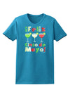 Margaritas - Mexican Flag Colors - Feliz Cinco de Mayo Womens Dark T-Shirt by TooLoud-Womens T-Shirt-TooLoud-Turquoise-X-Small-Davson Sales