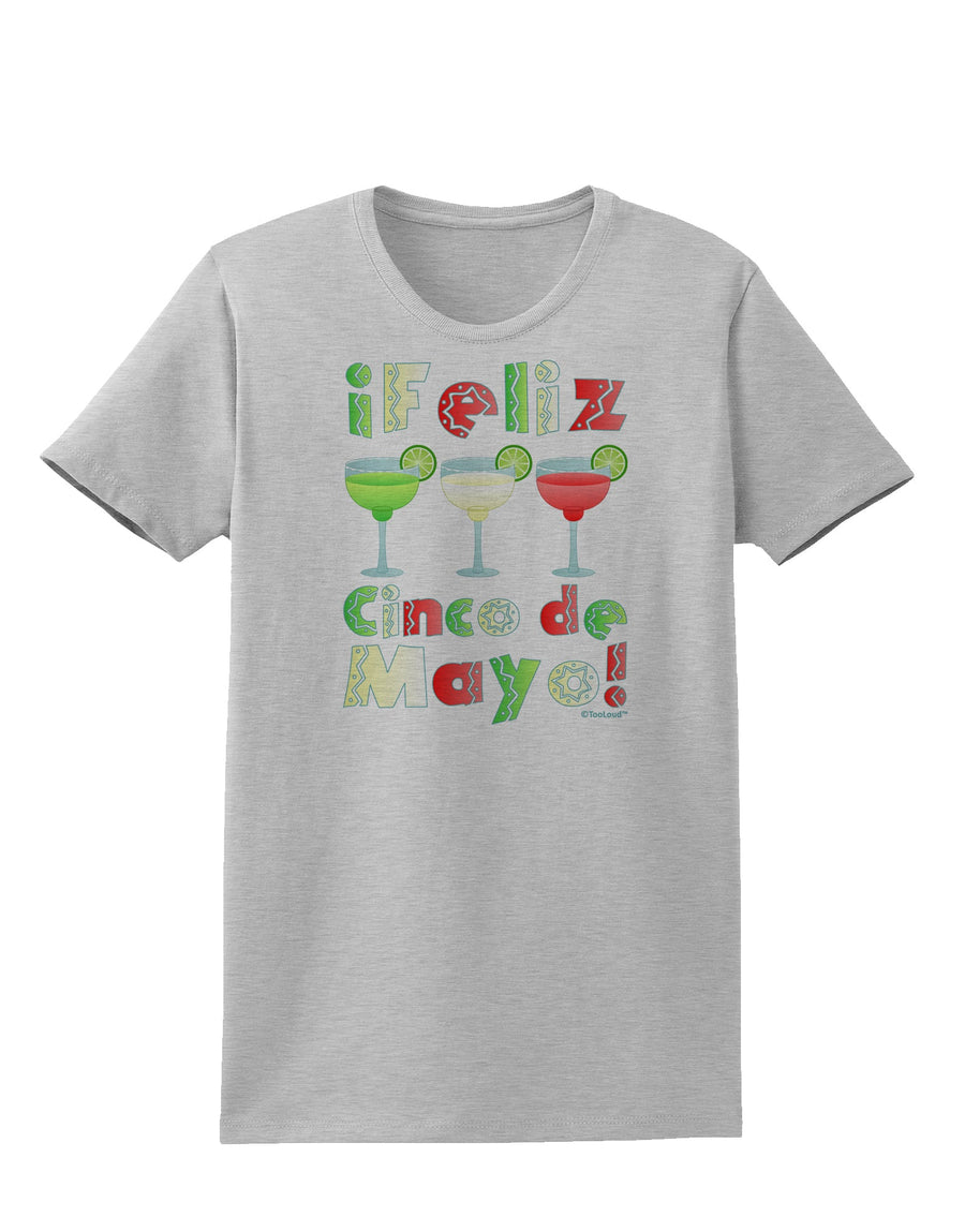 Margaritas - Mexican Flag Colors - Feliz Cinco de Mayo Womens T-Shirt by TooLoud-Womens T-Shirt-TooLoud-White-X-Small-Davson Sales