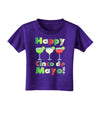 Margaritas - Mexican Flag Colors - Happy Cinco de Mayo Toddler T-Shirt Dark by TooLoud-Toddler T-Shirt-TooLoud-Purple-2T-Davson Sales