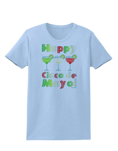 Margaritas - Mexican Flag Colors - Happy Cinco de Mayo Womens T-Shirt by TooLoud-Womens T-Shirt-TooLoud-Light-Blue-X-Small-Davson Sales