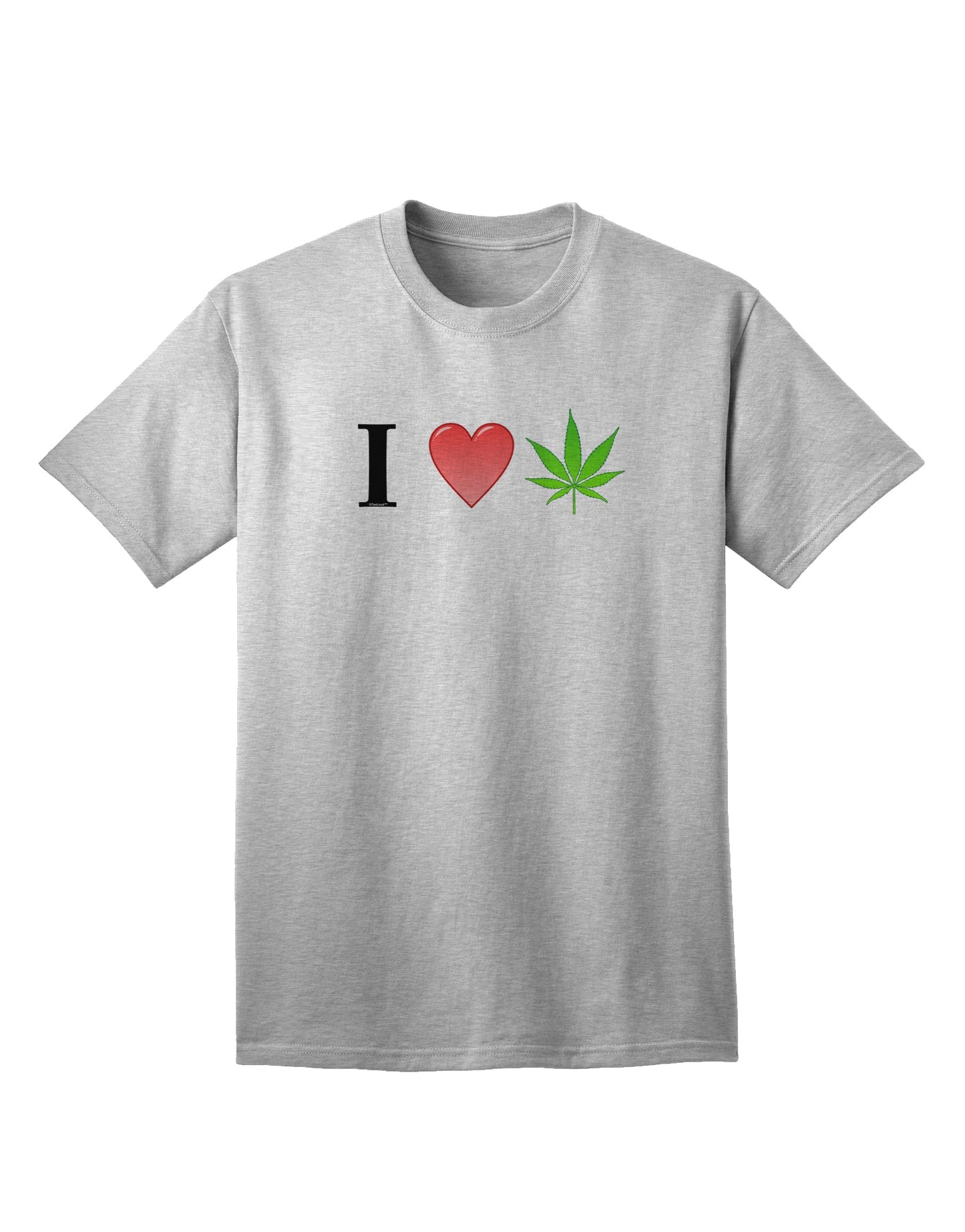 Marijuana Leaf Adult T-Shirt - A Passionate Expression of Affection for Cannabis-Mens T-shirts-TooLoud-AshGray-Small-Davson Sales