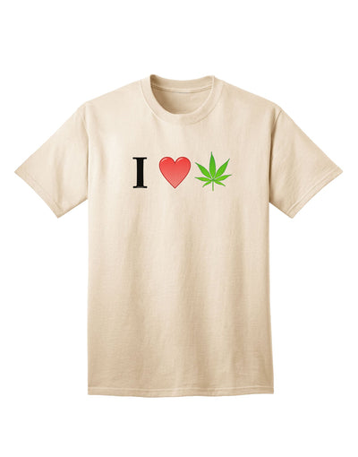 Marijuana Leaf Adult T-Shirt - A Passionate Expression of Affection for Cannabis-Mens T-shirts-TooLoud-Natural-Small-Davson Sales