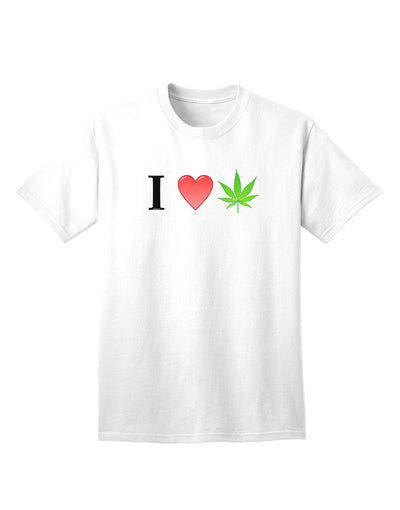 Marijuana Leaf Adult T-Shirt - A Passionate Expression of Affection for Cannabis-Mens T-shirts-TooLoud-White-Small-Davson Sales