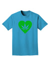 Marijuana Leaf Heart Green Adult Dark T-Shirt-Mens T-Shirt-TooLoud-Turquoise-Small-Davson Sales